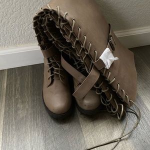 Just Fab Thigh High Combat Boots